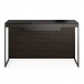 BDI Sequel 20 6103 Compact Desk, Charcoal Stained Ash with Black Front View 2