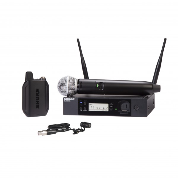 Shure GLXD124R+/85 Wireless Microphone System with WL185 and SM58 - Full System
