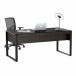 BDI Corridor 6521 Desk, Charcoal Stained Ash Front View 2