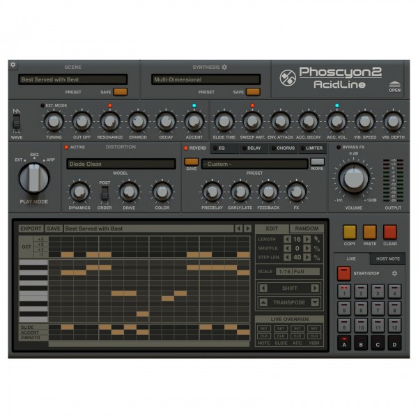 D16 Phoscyon 2 - Sequencer Dark Mode