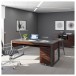 BDI Corridor 6521 Desk, Chocolate Stained Walnut Lifestyle View