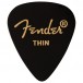 Fender Classic Celluloid, schwarz, Form 351, dünn, 12er-Pack