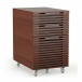 BDI Corridor 6507 Mobile File Pedestal, Chocolate Stained Walnut Front View