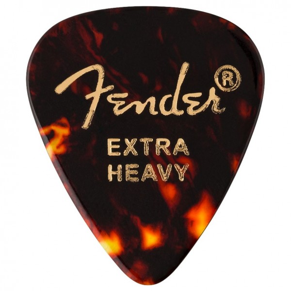 Fender Classic Celluloid, Tortoise Shell, 351, Extra Heavy, 12 Pack