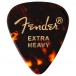 Fender Classic Picks Celluloid, Tortoise Shell, 351, Extra Heavy, 12 Pack