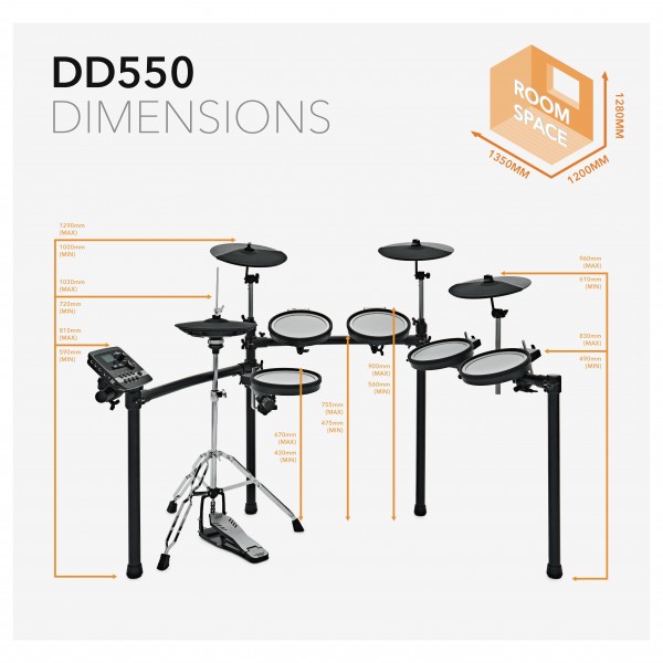 Digital Drums 550 Electronic Drum Kit by Gear4music