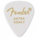 Fender Klassinen Picks selluloidi, valkoinen, 351 muoto, erittäin raskas, 12 kpl:n pakkaus.