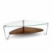 BDI Dino 1343 Coffee Table, Chocolate Stained Walnut Front View