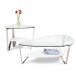 BDI Dino 1343 Coffee and End Table, Gloss White Full View