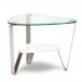 BDI Dino 1347 End Table, Gloss White Front View
