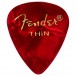 Fender Premium Celluloid 351 tvarových trničiek, tenké, červené Moto, balenie 12 kusov