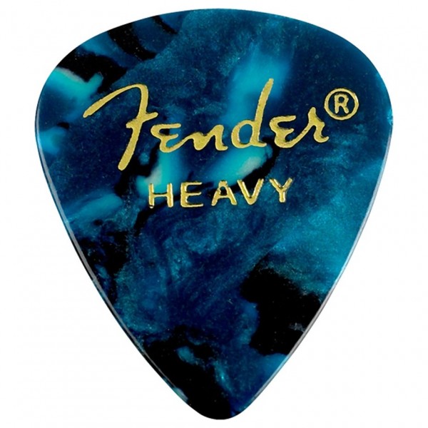 Fender Premium Celluloid 351 Picks, Heavy, Ocean Turquoise, 12 Pack