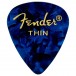 Fender Premium Celluloid 351 Shape Picks, Thin, Blue Moto, Pack of 12