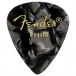 Fender Premium Celluloid 351 tvarových trničiek, tenké, čierne Moto, 12 bal