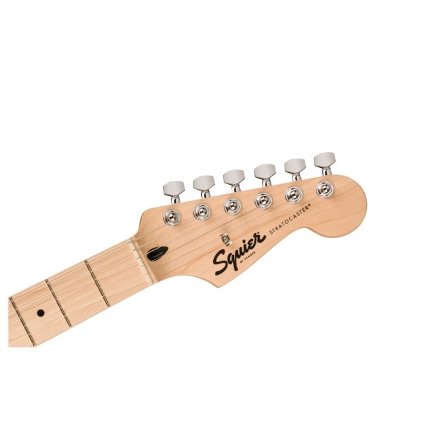 Squier Sonic Stratocaster HT H MN, Flash Pink - Headstock Front