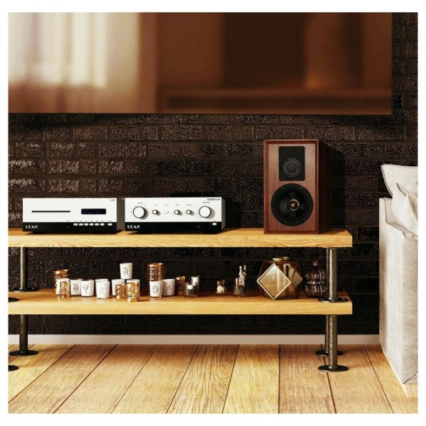 LEAK Stereo 230 Integrated Amplifier with DAC, Silver - lifestyle