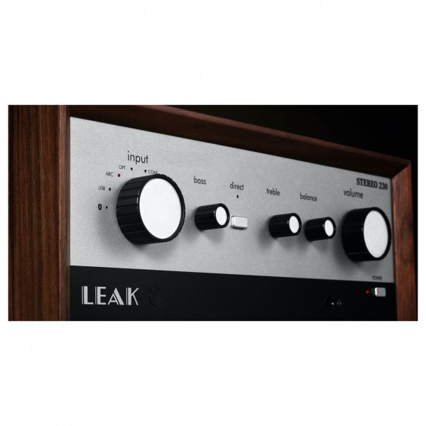 LEAK Stereo 230 Integrated Amplifier with DAC, Walnut - detail
