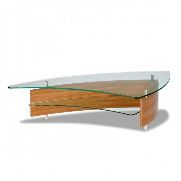 BDI Fin 1106 Coffee Table, Natural Walnut Front View