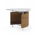 BDI Fin 1110 End Table, Natural Walnut Front View