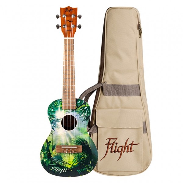 Flight AUC33 Concert Ukulele, Jungle gigbag
