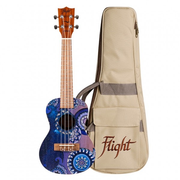 Flight AUC33 Concert Ukulele, Stardust gigbag
