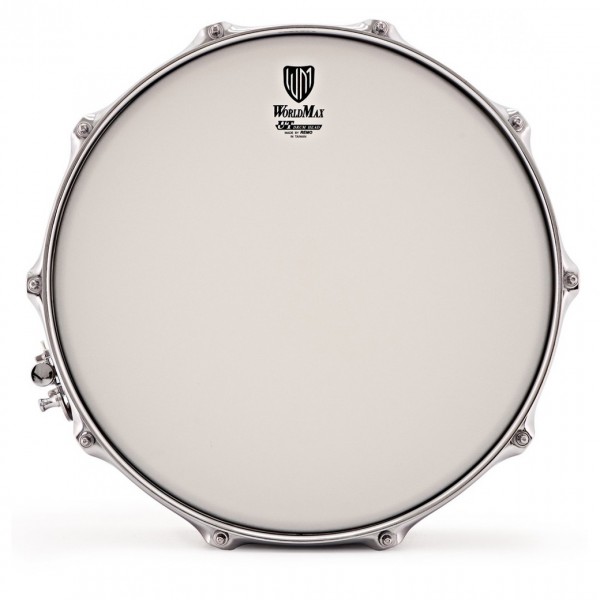 WorldMax Black Dawg 14'' x 6.5'' Black Nickel Over Brass Snare Drum - Overhead