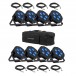 ADJ Mega Hex LED Par Cans, Eight Pack with Bag & Cables