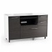 BDI Format 6320 Multifunction Cabinet, Charcoal / Satin White