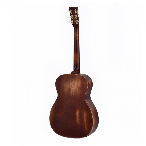 Sigma 000M-15EL-AGED Electro Acoustic Left Handed, Distressed Satin - Back