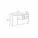BDI Format 6301 Desk and Multi Cabinet, Charcoal Ash / Satin White - cabinet specs