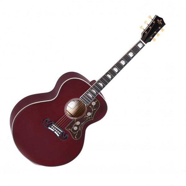 Sigma GJA-SG200-WR Electro Acoustic, Translucent Wine Red