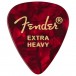 Fender Celuloide Prémium Forma 351 Púas, Extra Heavy, Red Moto, 12 Unidades