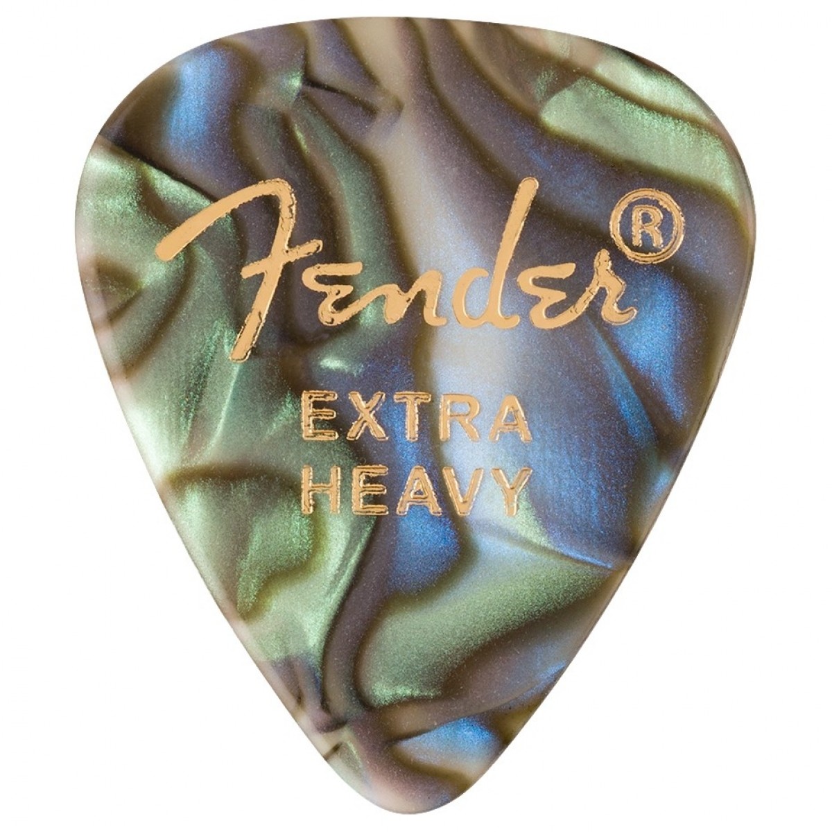 Lot De 12 Médiators Fender Celluloïd - Bleu Moto - Épaisseur Moyenne - Style 351 - Boîte Pratique