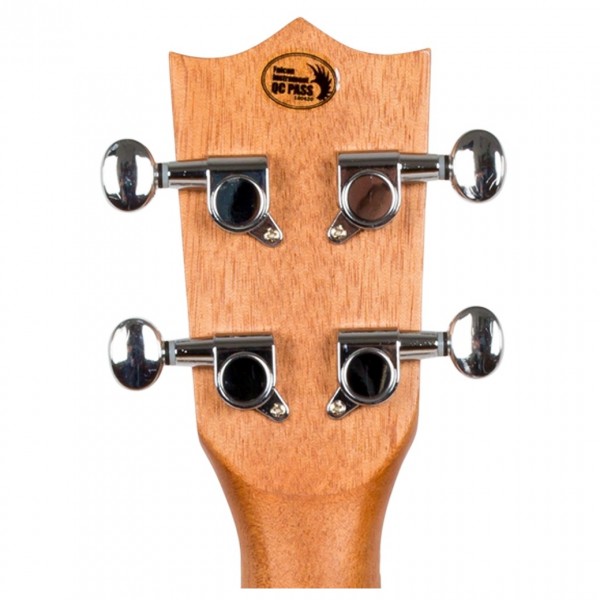 Flight DUC323CEQ Concert Electro Ukulele, Mahogany - Headstock Back