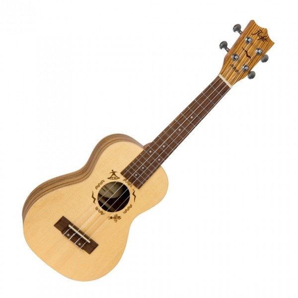 Flight DUC525 Concert Ukulele, Zebrano B&S (Solid Top)