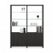 BDI Linea 5802A Double Width Bookshelf Add On, Charcoal Stained Ash - combined with 5802