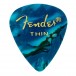 Fender Premium Celluloid 351 Plektren, dünn, Ocean Turquoise, 12er-Pack