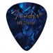 Fender Premium Celluloid 351 Shape Picks, Medium, Blue Moto, 12er Pack