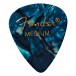 Fender Premium Celluloid 351 Picks, Medium, Ocean Turquoise, Pk of 12