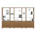 BDI Linea 5802A Double Width Bookshelf Add On, Natural Walnut - combined