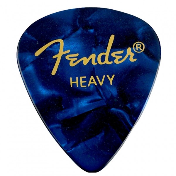 Fender 351 Shape Premium Picks, Extra Heavy, Blue Moto, Pack of 12