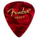 Fender Celuloide Prémium Forma 351 Púas, Heavy, Red Moto, 12 Unidades