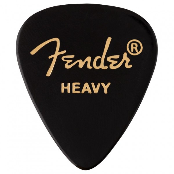 Fender Classic Celluloid, Black, 351 Shape, Heavy, Pack of 12