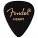 Fender Classic Celluloid Picks, Black, 351 Shape, Heavy, Pack of 12