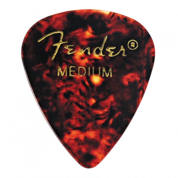 Fender Classic Celluloid, Tortoise Shell, 351 Shape, Medium, 12 Pack
