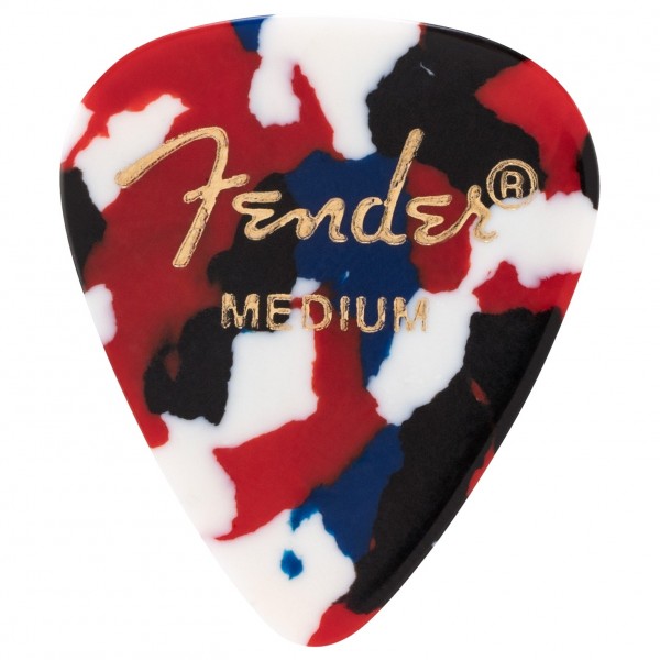 Fender Classic Celluloid, Confetti, 351 Shape, Medium, Pack of 12