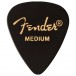 Fender Classic, Médiators en Celluloïd Noir, Silhouette 351, Medium, lot de 12