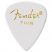 Fender Classic Celluloid, White, 351 Shape, Thin, Pack of 12
