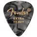 Fender Celuloide Prémium Forma 351 Púas, Extra Heavy, Black Moto, 12 Unidades