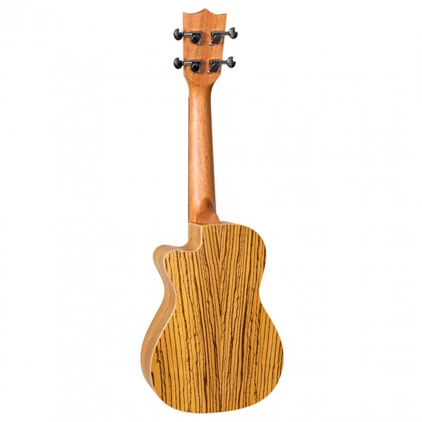 Flight DUC328CEQ Concert Electro Ukulele, Zeb B&S - Back